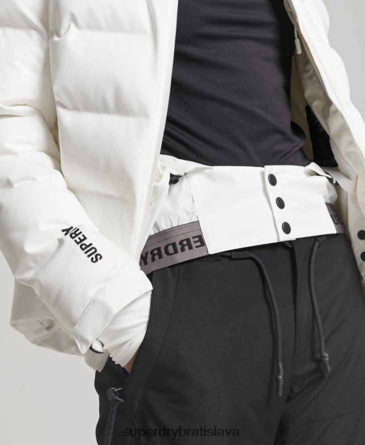 Superdry ženy motion pro puffer bunda 6B4ZTR3638 oblečenie biely