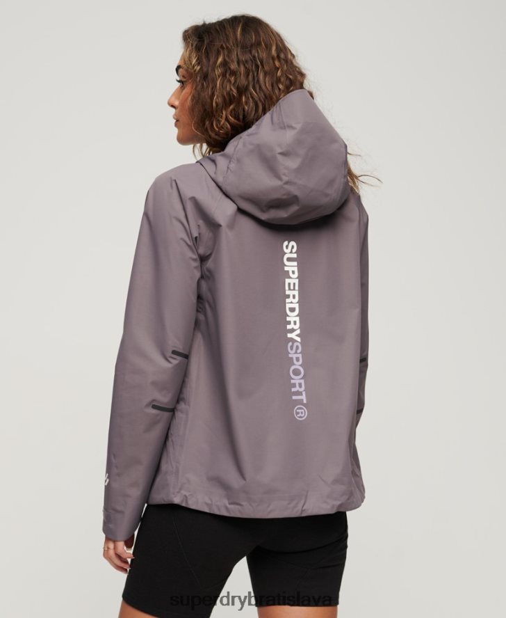 Superdry ženy nepremokavá bunda 6B4ZTR2230 oblečenie sivá