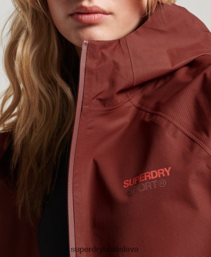 Superdry ženy nepremokavá bunda 6B4ZTR3620 oblečenie hnedá