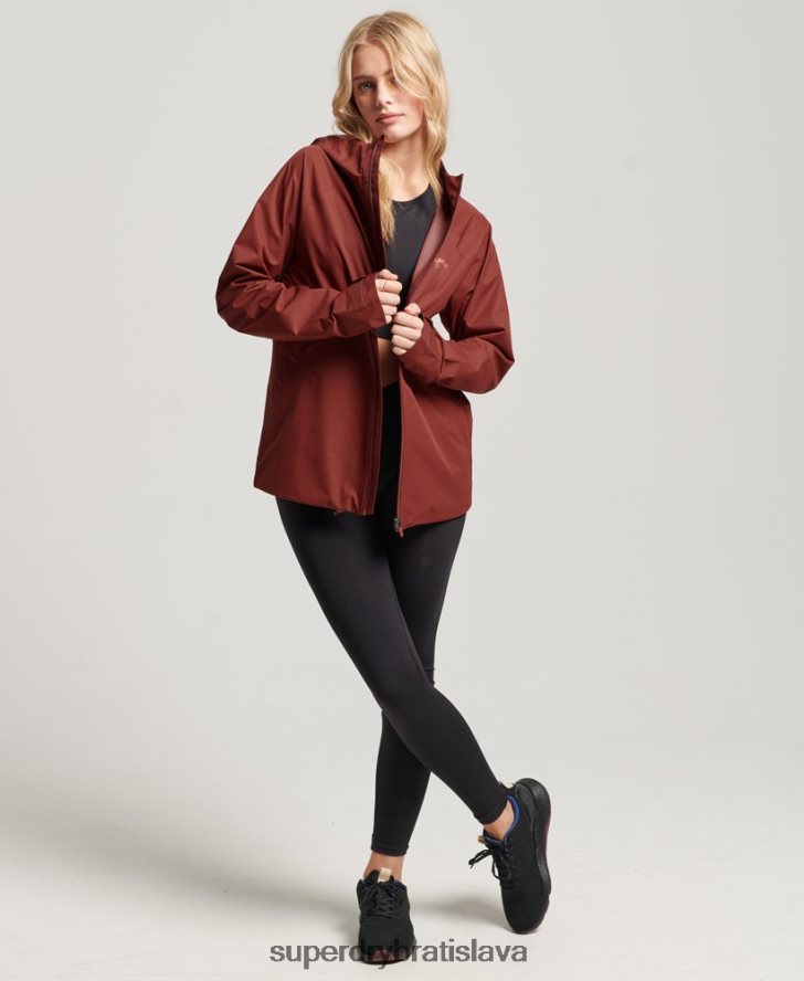 Superdry ženy nepremokavá bunda 6B4ZTR3620 oblečenie hnedá