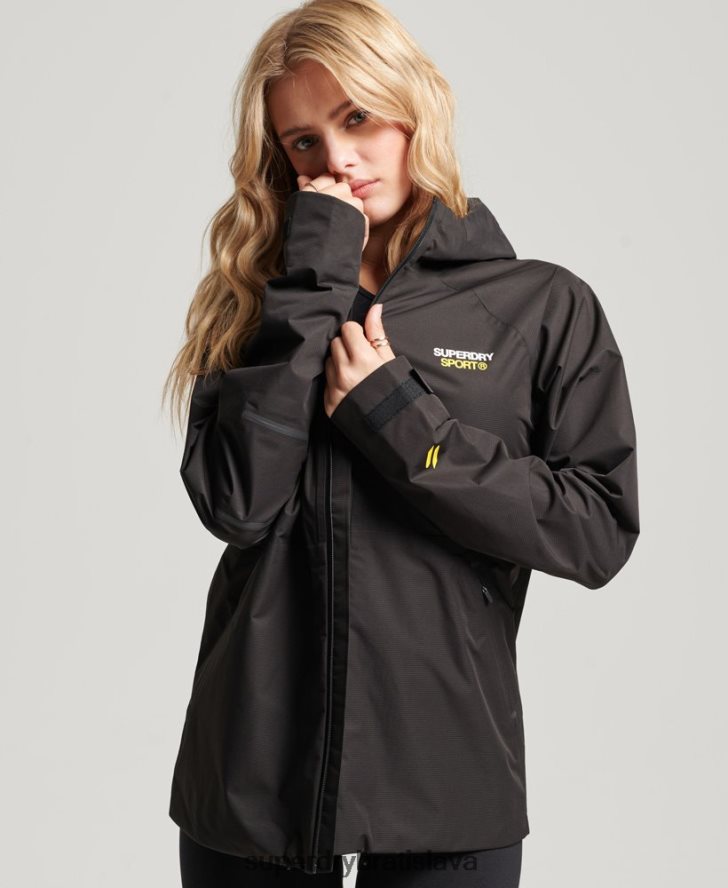 Superdry ženy nepremokavá bunda 6B4ZTR3625 oblečenie čierna