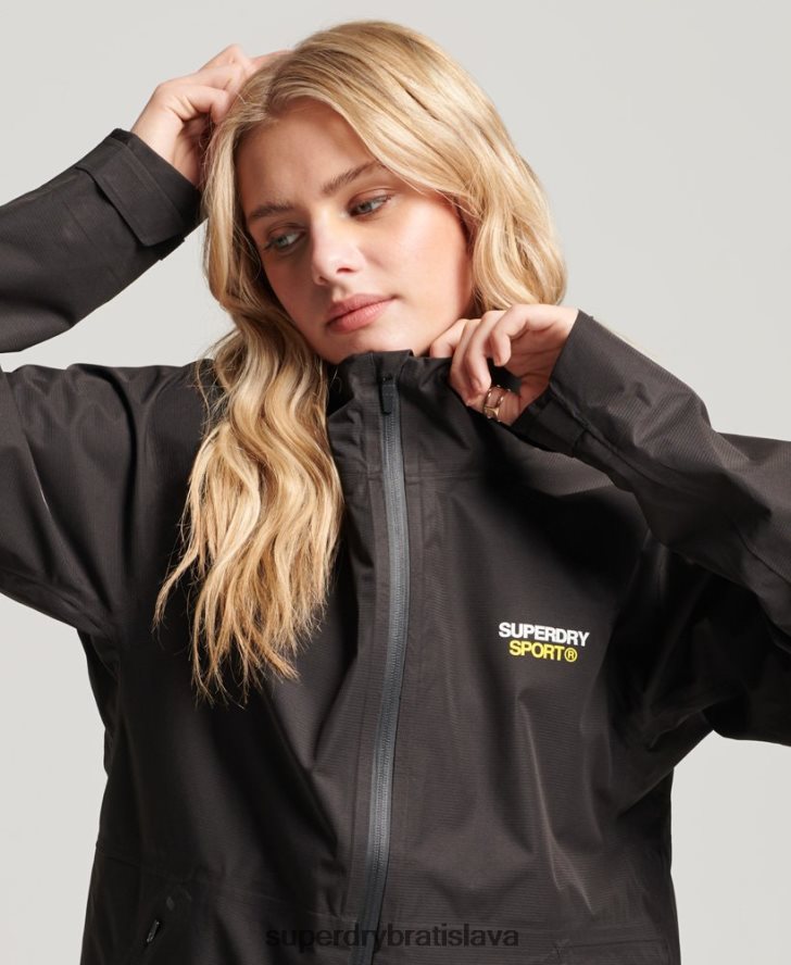 Superdry ženy nepremokavá bunda 6B4ZTR3625 oblečenie čierna