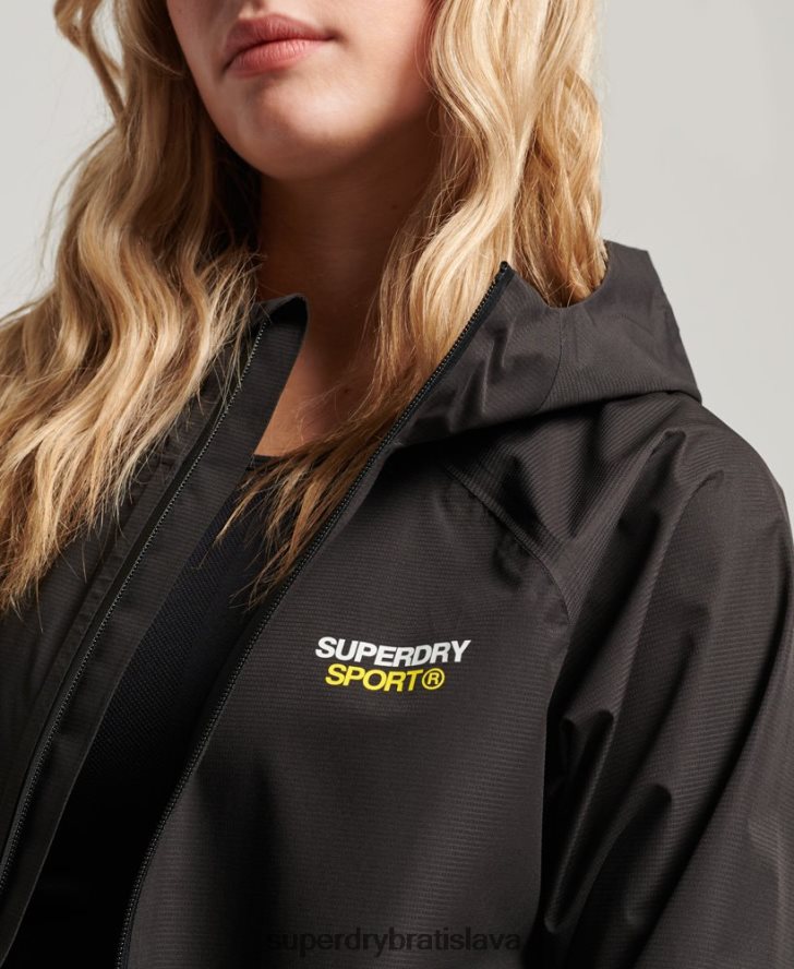 Superdry ženy nepremokavá bunda 6B4ZTR3625 oblečenie čierna