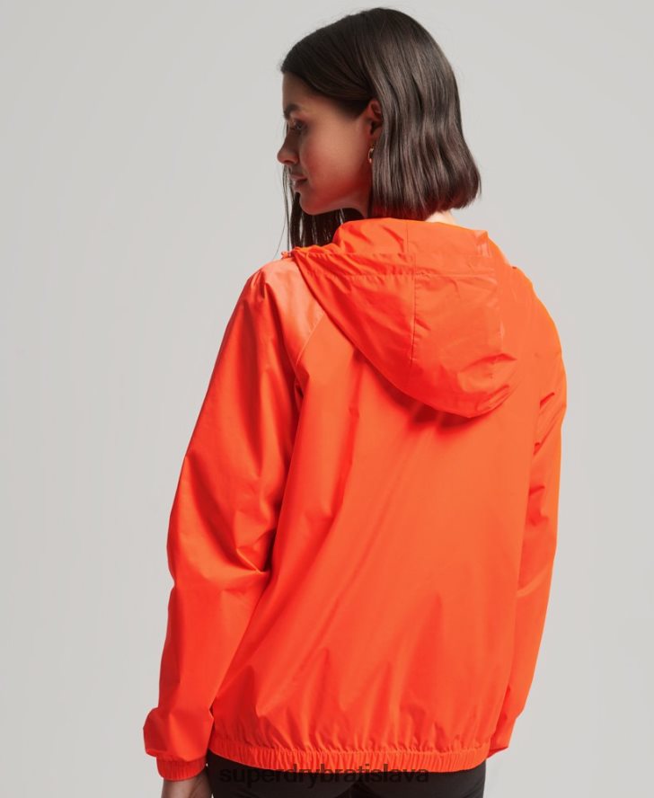 Superdry ženy nevyhnutná ľahká bunda s kapucňou 6B4ZTR5619 oblečenie koralový