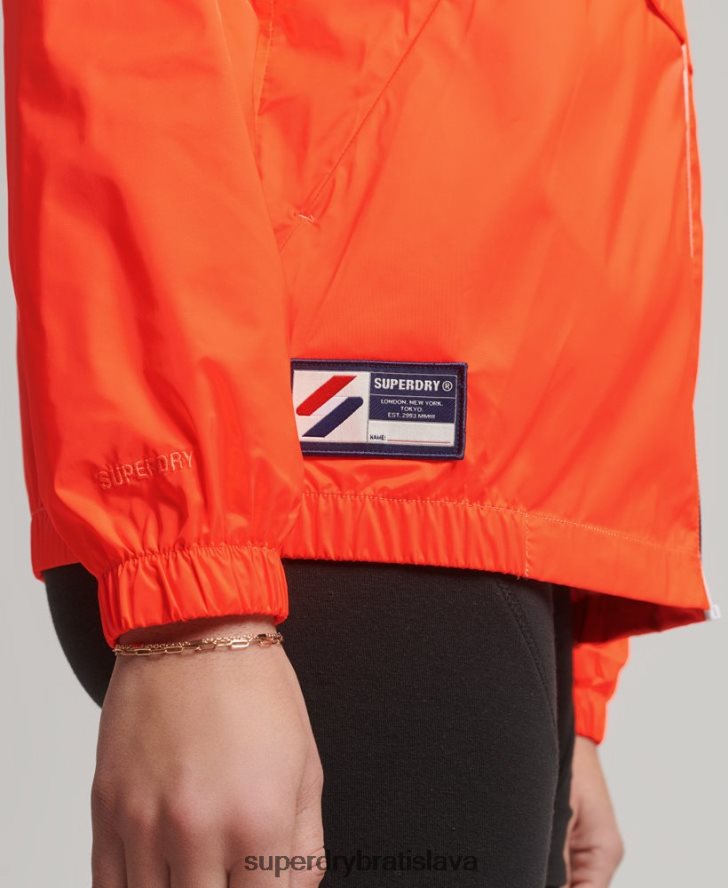 Superdry ženy nevyhnutná ľahká bunda s kapucňou 6B4ZTR5619 oblečenie koralový
