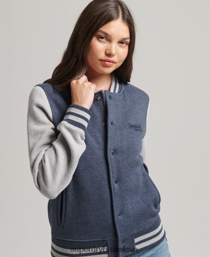 Superdry ženy nevyhnutná džersejová bomber bunda 6B4ZTR3500 oblečenie námorníctvo