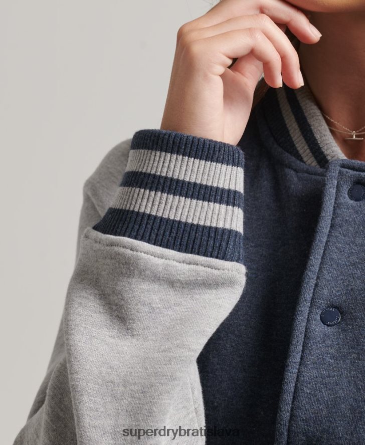 Superdry ženy nevyhnutná džersejová bomber bunda 6B4ZTR3500 oblečenie námorníctvo