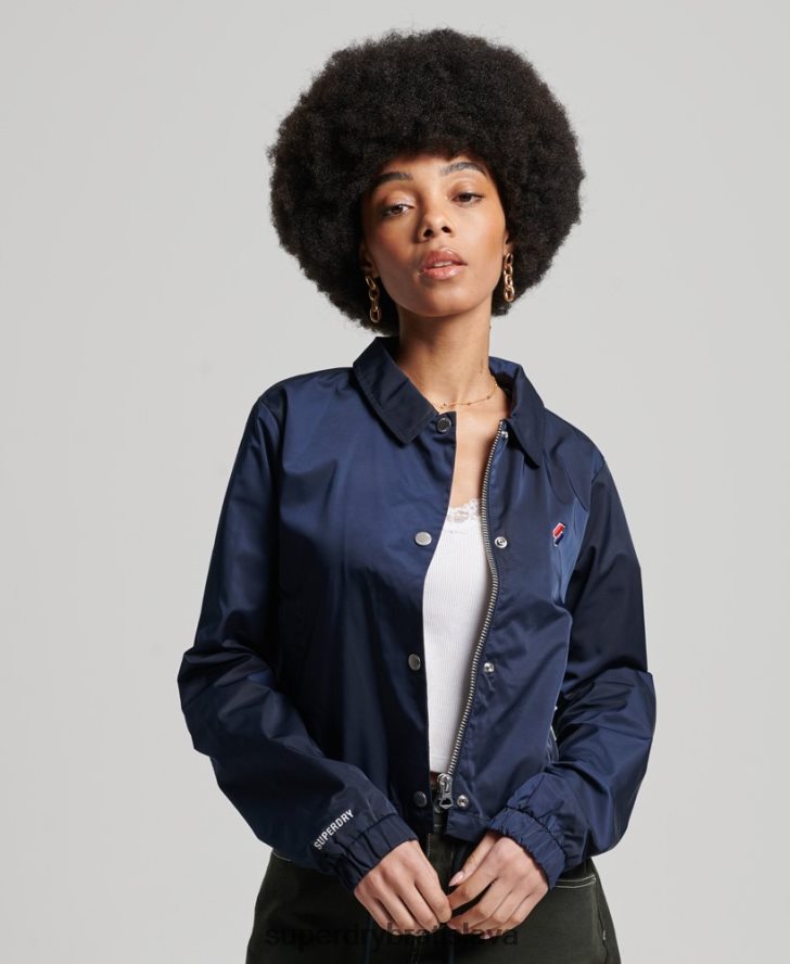 Superdry ženy nevyhnutná trénerská bunda 6B4ZTR5425 oblečenie námorníctvo