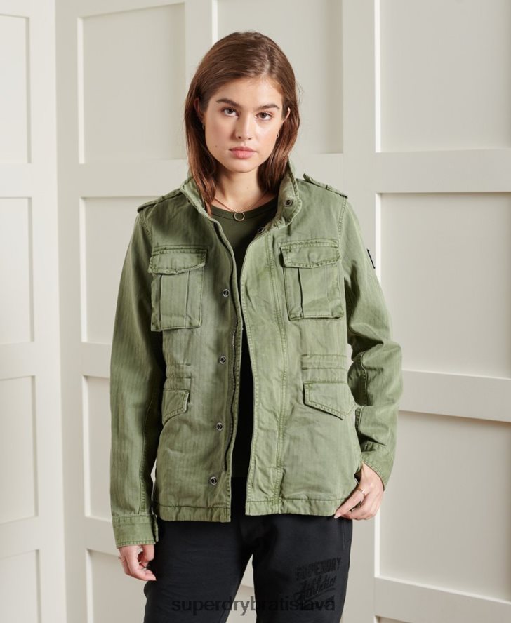 Superdry ženy nováčiková bunda camari 6B4ZTR5681 oblečenie zelená