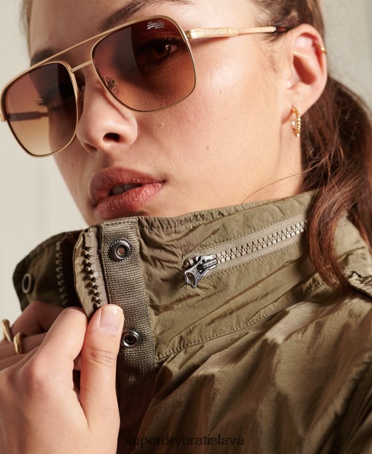 Superdry ženy nová vojenská bunda m65 6B4ZTR5657 oblečenie béžová