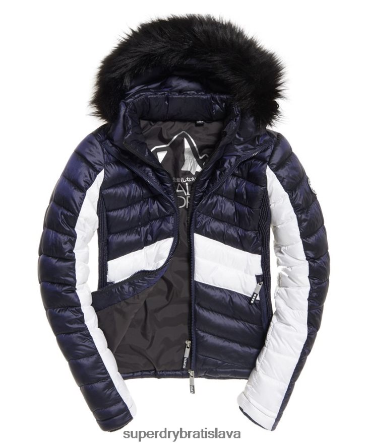 Superdry ženy offshore luxusná chevron fuji bunda 6B4ZTR5703 oblečenie námorníctvo
