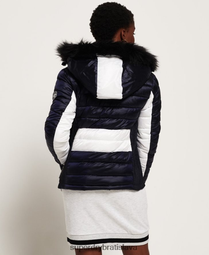 Superdry ženy offshore luxusná chevron fuji bunda 6B4ZTR5703 oblečenie námorníctvo