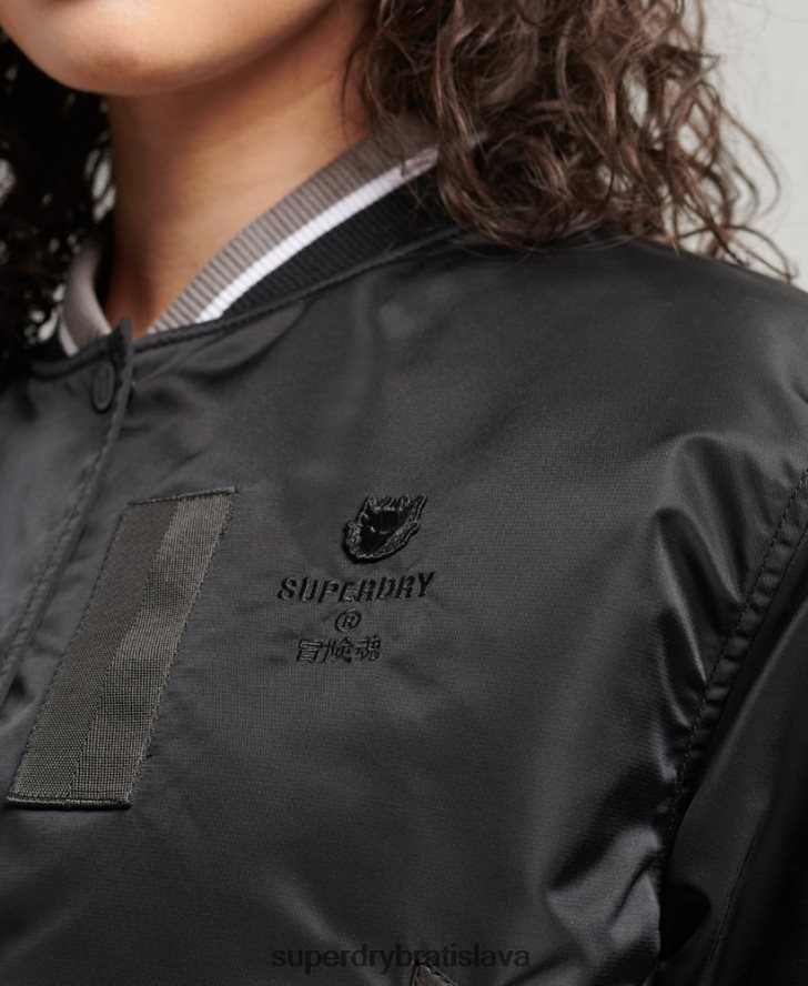 Superdry ženy oportunistický ma-1 bombardér 6B4ZTR5661 oblečenie čierna