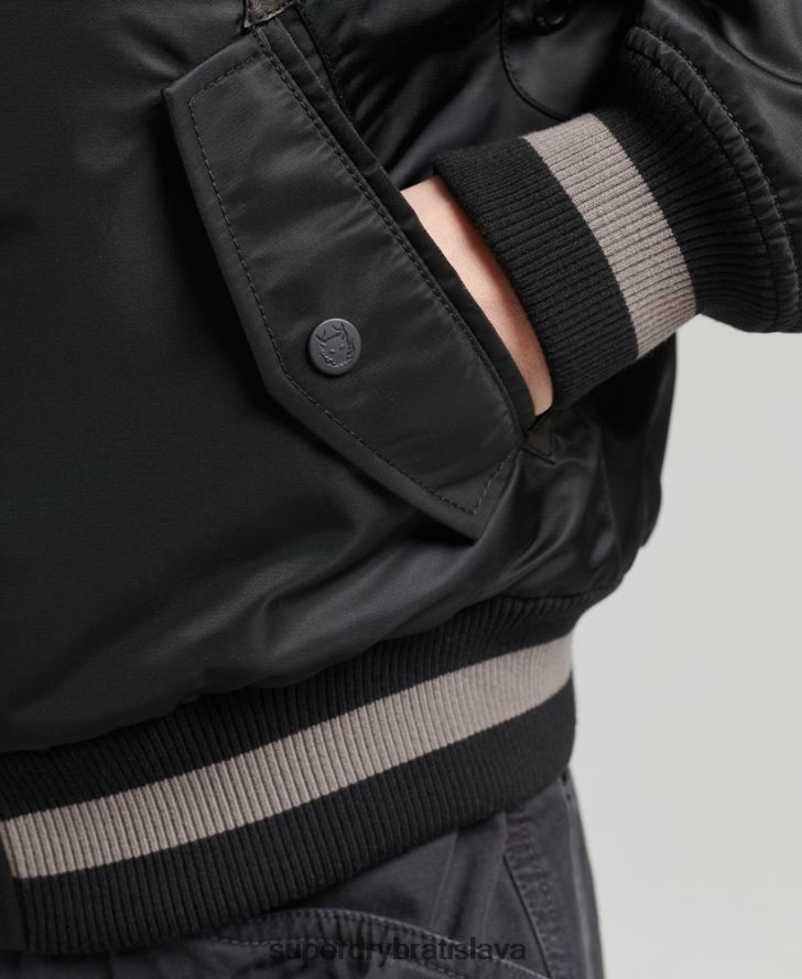 Superdry ženy oportunistický ma-1 bombardér 6B4ZTR5661 oblečenie čierna