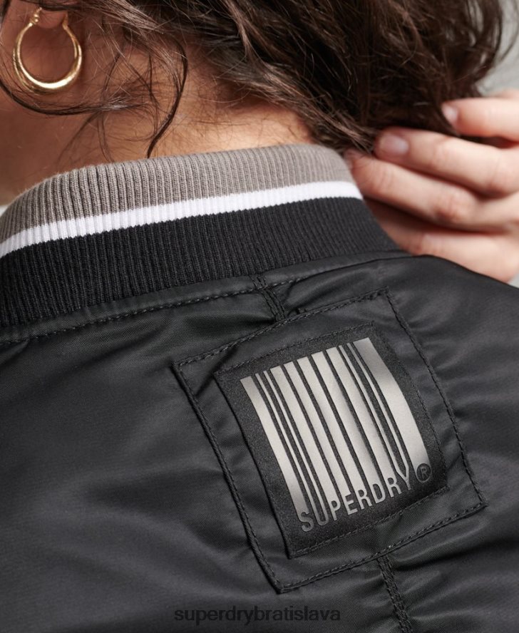 Superdry ženy oportunistický ma-1 bombardér 6B4ZTR5661 oblečenie čierna