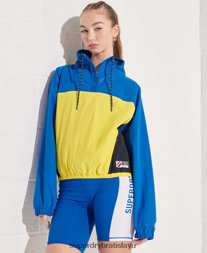 Superdry ženy overhead skrátená bunda 6B4ZTR5706 oblečenie Modrá