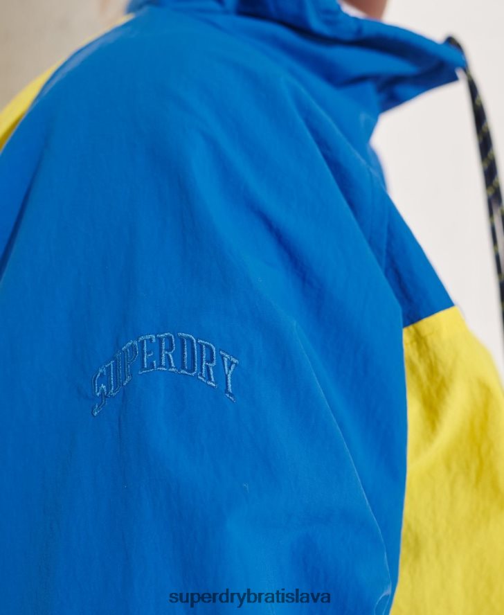 Superdry ženy overhead skrátená bunda 6B4ZTR5706 oblečenie Modrá