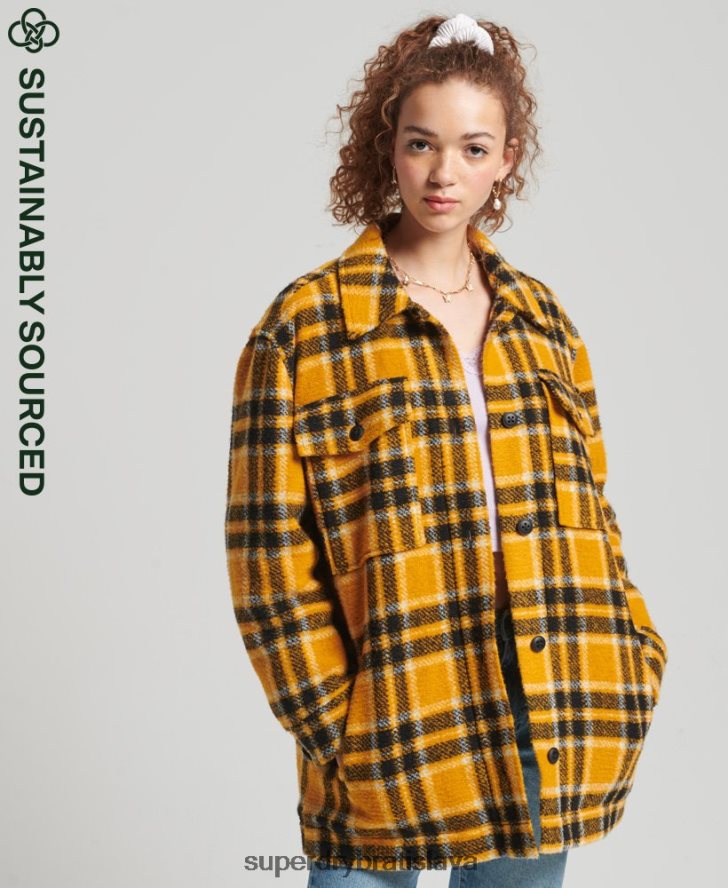 Superdry ženy overshirt sako 6B4ZTR5483 oblečenie žltá