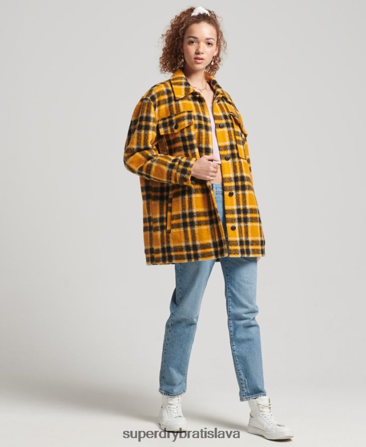 Superdry ženy overshirt sako 6B4ZTR5483 oblečenie žltá
