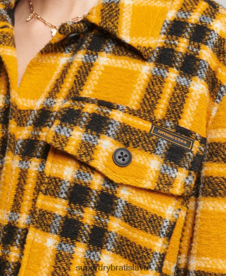 Superdry ženy overshirt sako 6B4ZTR5483 oblečenie žltá