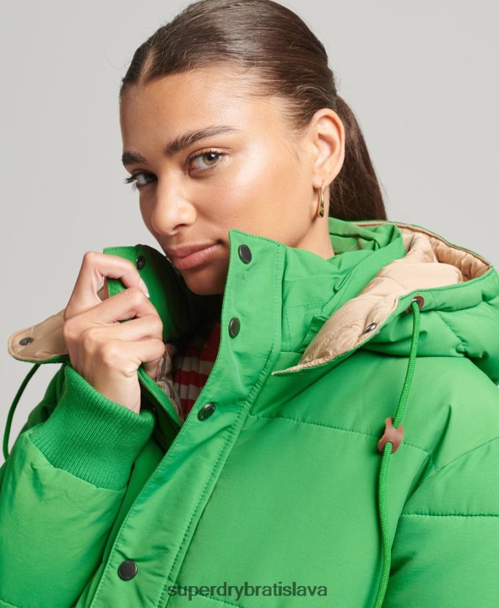 Superdry ženy oversized horská bunda 6B4ZTR5453 oblečenie zelená