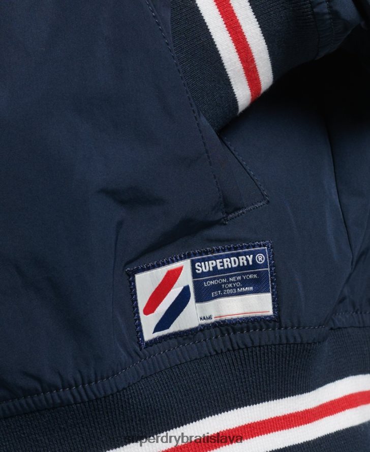 Superdry ženy oversized nylonová univerzitná bunda 6B4ZTR5728 oblečenie námorníctvo