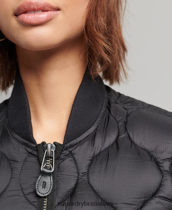 Superdry ženy oversized vložková bomber bunda 6B4ZTR5724 oblečenie tmavošedý