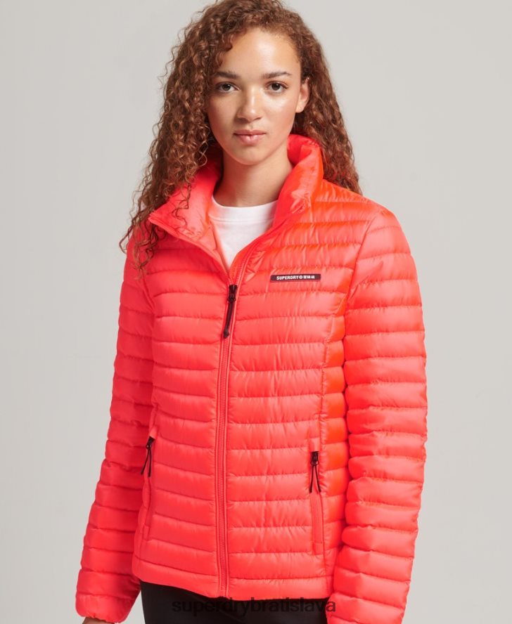 Superdry ženy páperová bunda s technickým jadrom 6B4ZTR3714 oblečenie koralový