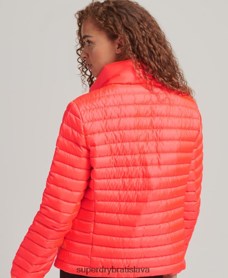 Superdry ženy páperová bunda s technickým jadrom 6B4ZTR3714 oblečenie koralový