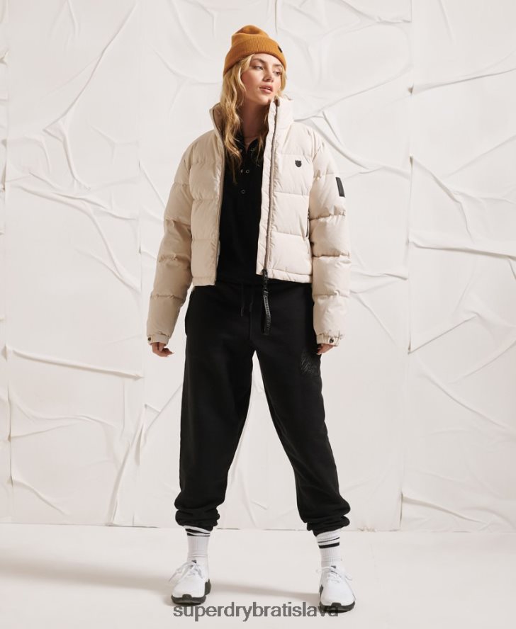 Superdry ženy páperová bunda yama-no-kami 6B4ZTR5730 oblečenie svetlo šedá