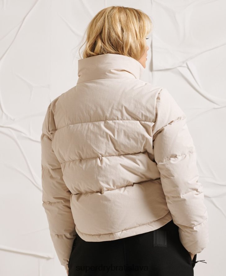 Superdry ženy páperová bunda yama-no-kami 6B4ZTR5730 oblečenie svetlo šedá