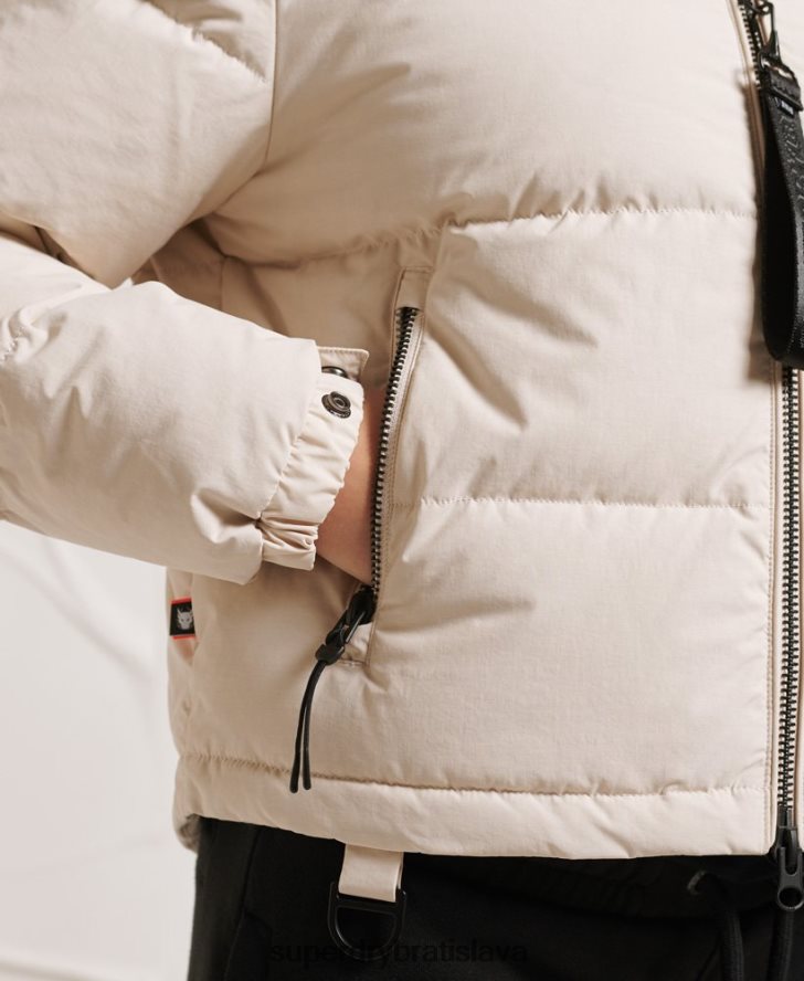 Superdry ženy páperová bunda yama-no-kami 6B4ZTR5730 oblečenie svetlo šedá