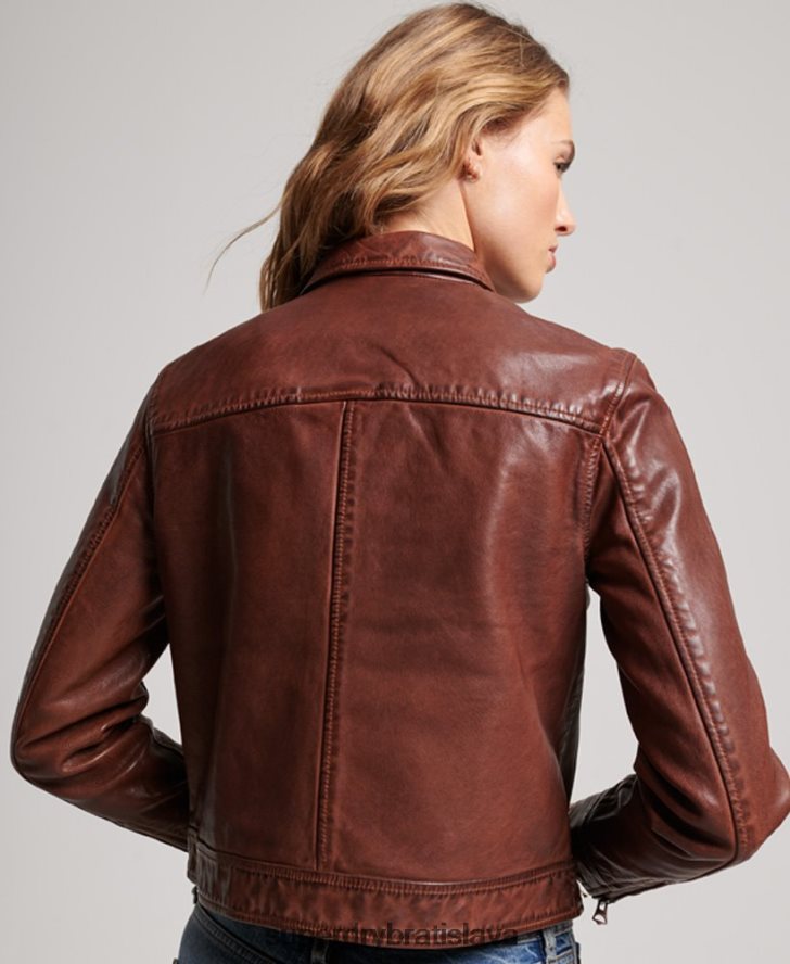 Superdry ženy púštna motorkárska bunda 6B4ZTR3518 oblečenie hnedá