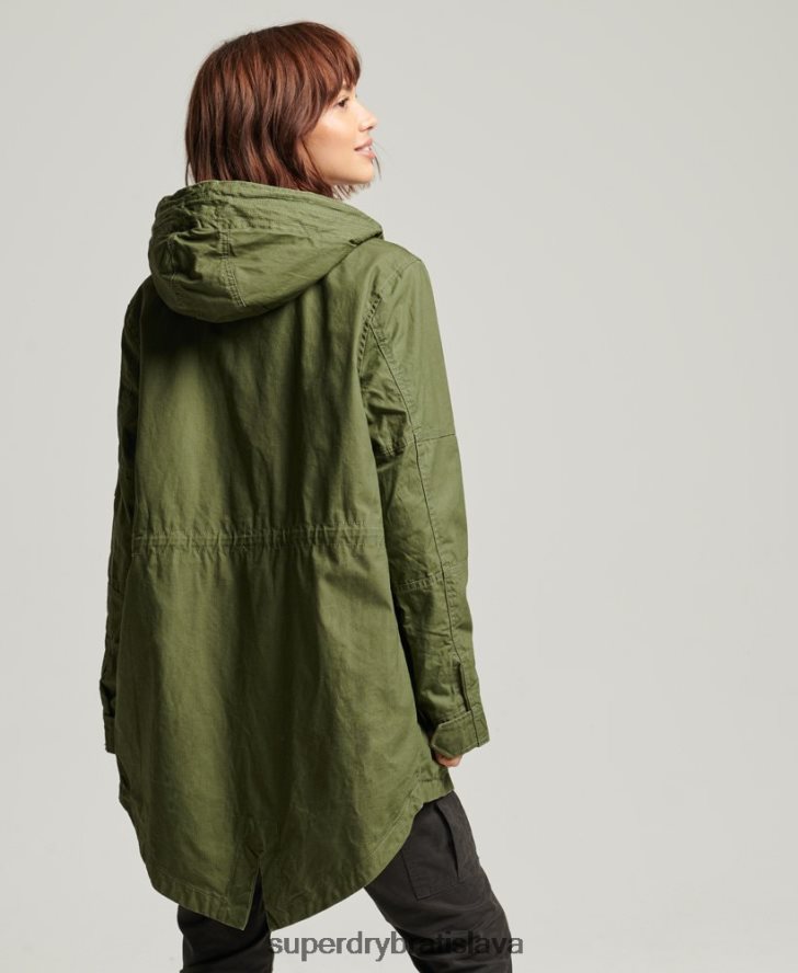 Superdry ženy poľná parka 6B4ZTR5433 oblečenie kaki