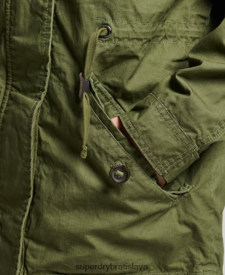 Superdry ženy poľná parka 6B4ZTR5433 oblečenie kaki
