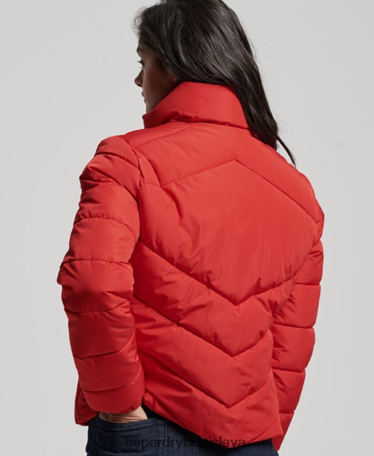 Superdry ženy športová bunda bez kapucne 6B4ZTR3761 oblečenie červená