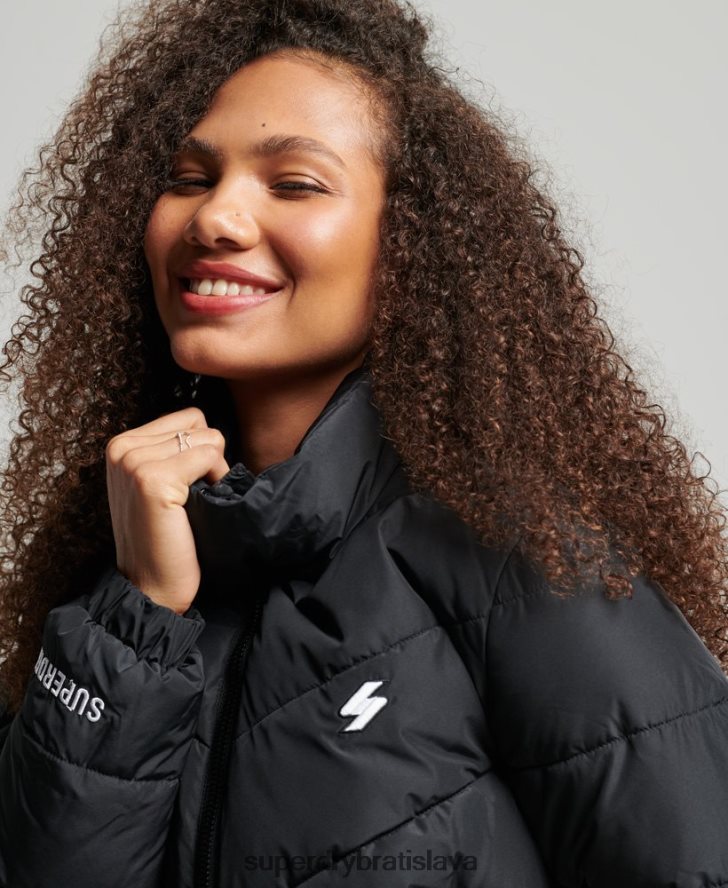 Superdry ženy športová bunda bez kapucne 6B4ZTR3800 oblečenie čierna