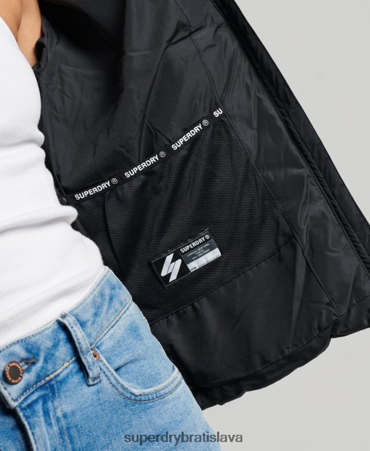 Superdry ženy športová bunda bez kapucne 6B4ZTR3800 oblečenie čierna