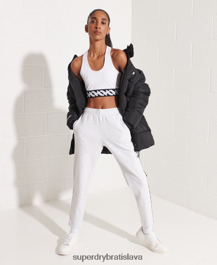 Superdry ženy športová bunda longline 6B4ZTR5527 oblečenie čierna