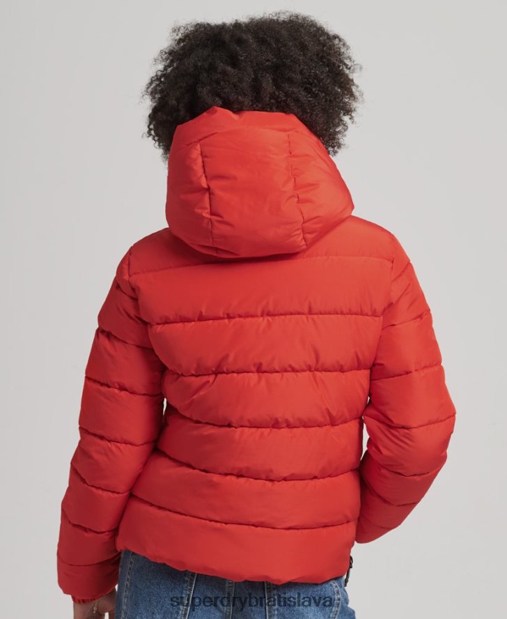 Superdry ženy športová bunda s kapucňou 6B4ZTR3612 oblečenie červená