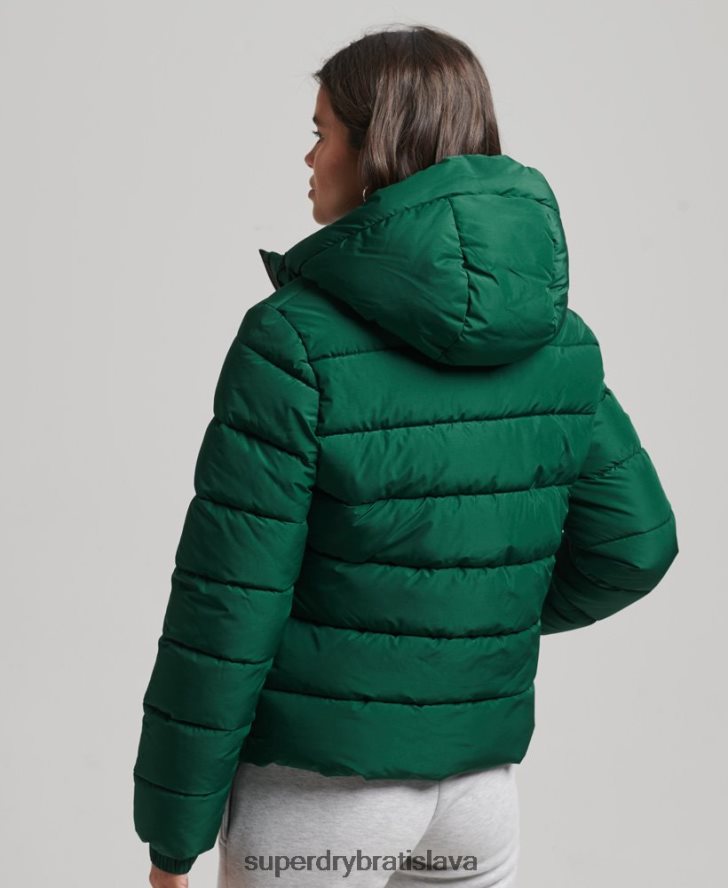 Superdry ženy športová bunda s kapucňou 6B4ZTR3724 oblečenie zelená