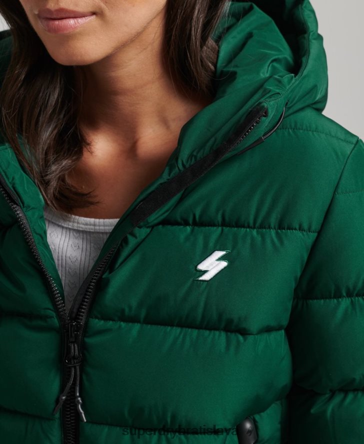 Superdry ženy športová bunda s kapucňou 6B4ZTR3724 oblečenie zelená
