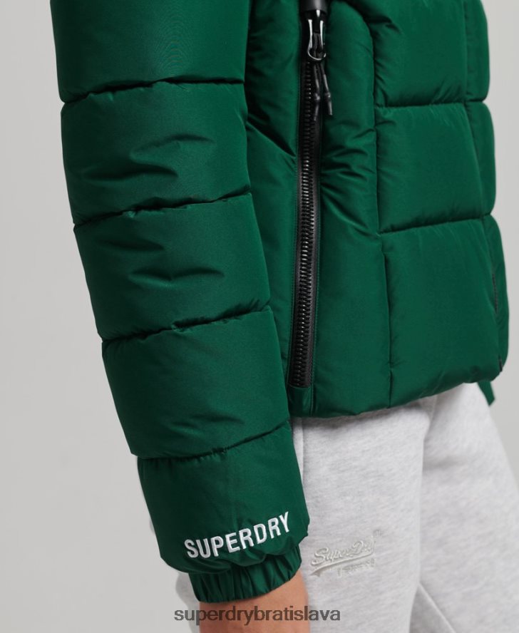 Superdry ženy športová bunda s kapucňou 6B4ZTR3724 oblečenie zelená