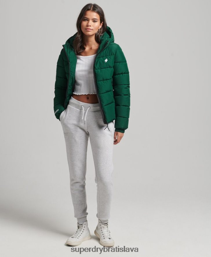 Superdry ženy športová bunda s kapucňou 6B4ZTR3724 oblečenie zelená