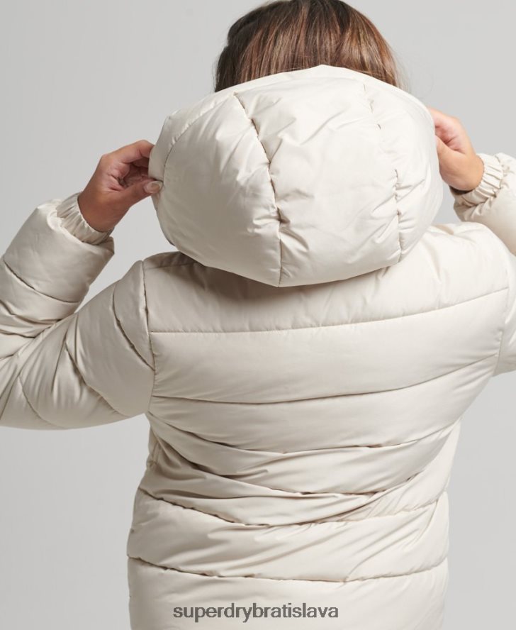 Superdry ženy športová bunda s kapucňou 6B4ZTR3725 oblečenie béžová