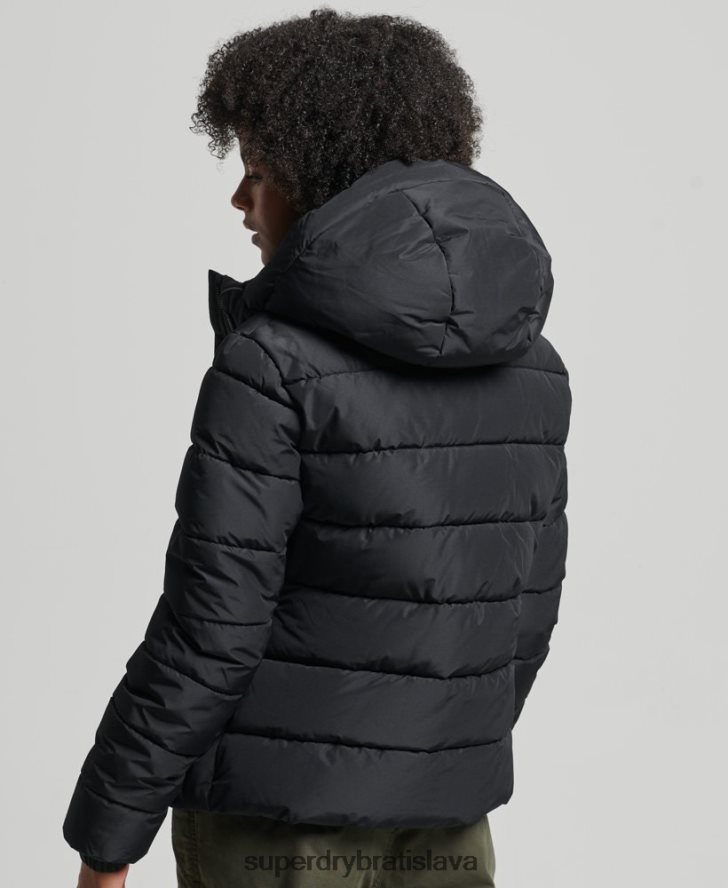 Superdry ženy športová bunda s kapucňou 6B4ZTR3739 oblečenie čierna