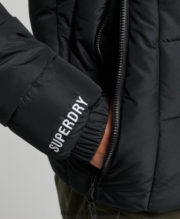 Superdry ženy športová bunda s kapucňou 6B4ZTR3739 oblečenie čierna