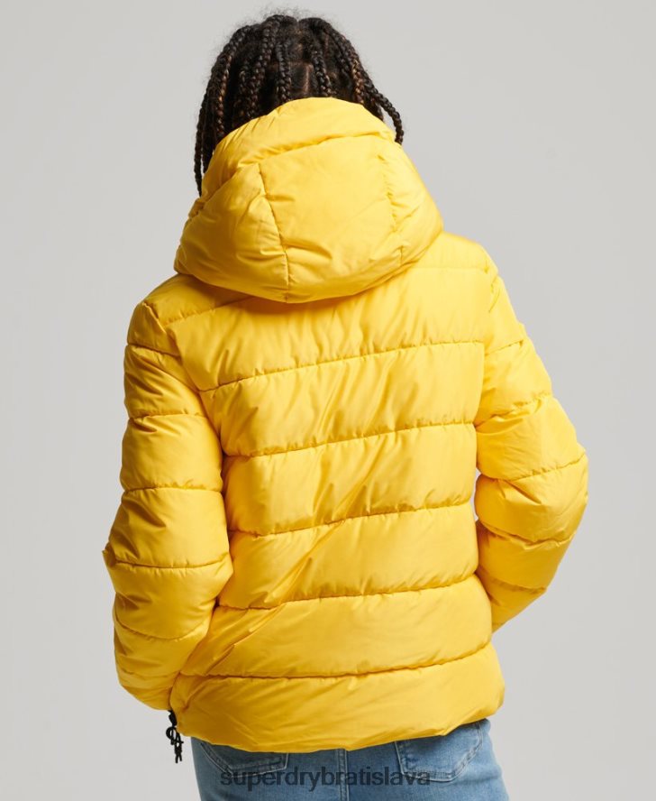 Superdry ženy športová bunda s kapucňou 6B4ZTR3758 oblečenie žltá