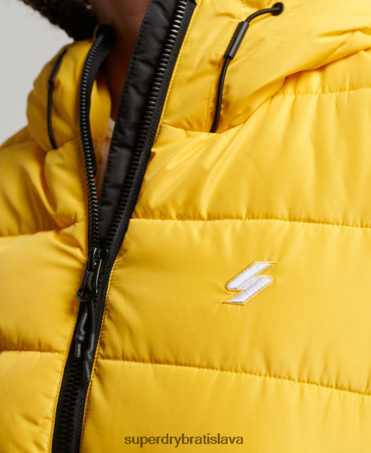 Superdry ženy športová bunda s kapucňou 6B4ZTR3758 oblečenie žltá
