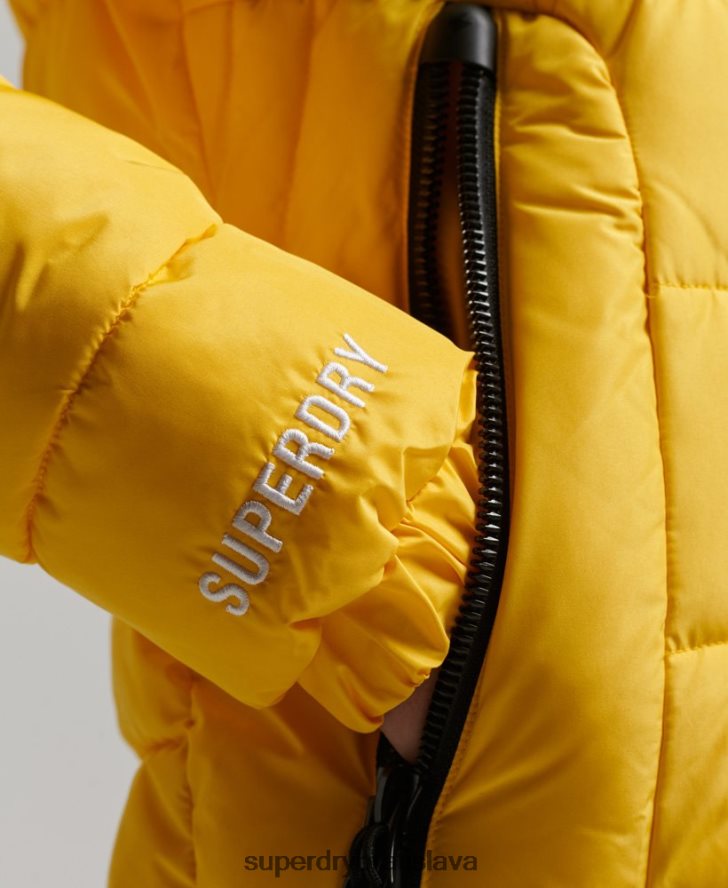 Superdry ženy športová bunda s kapucňou 6B4ZTR3758 oblečenie žltá